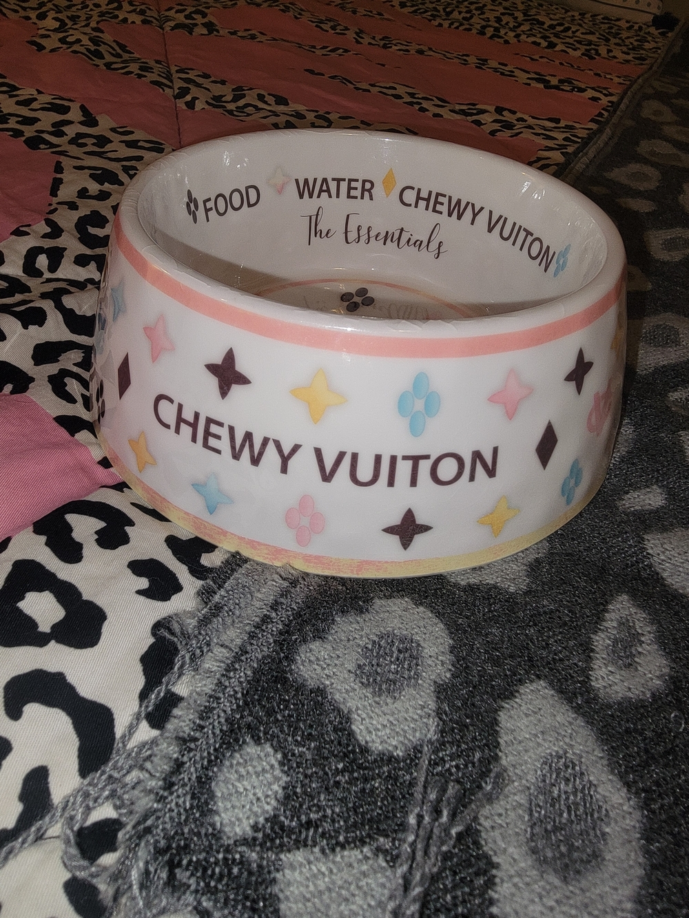 Haute Diggity Dog Chewy Vuiton Dog/Cat Animal Food Bowl